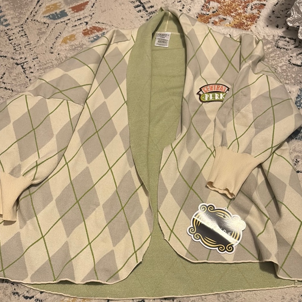 Central Perk Argyle Cardigan